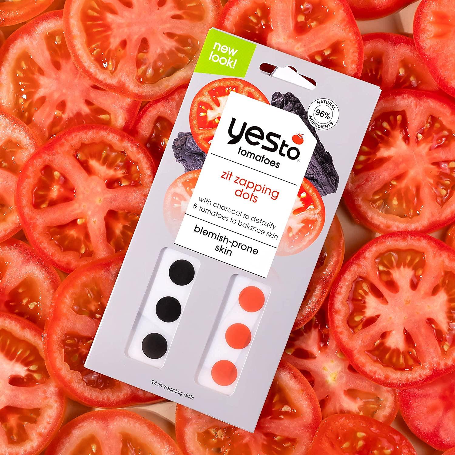 Yes To Tomatoes Detoxifying Charcoal Zit Zapping Dots, Red, 24 Count
