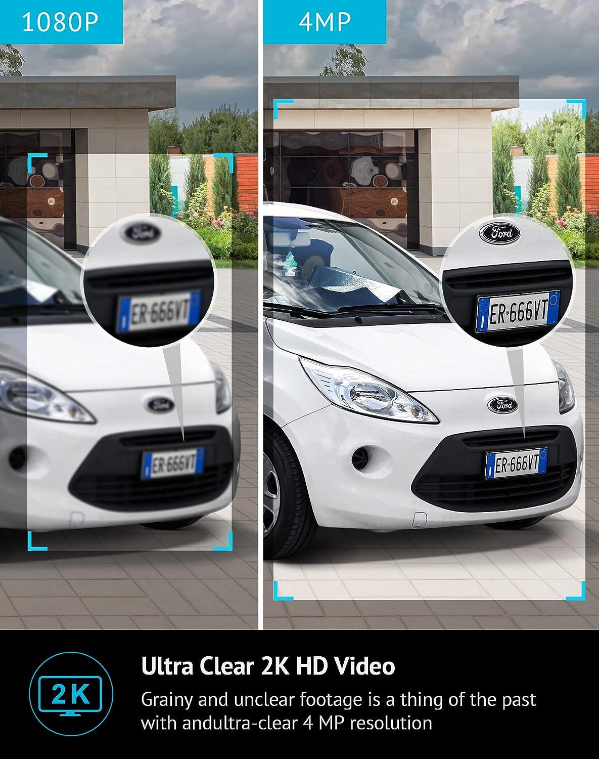 LaView 4MP 2K Security Cameras 2-Pack with Starlight Sensor, 100ft