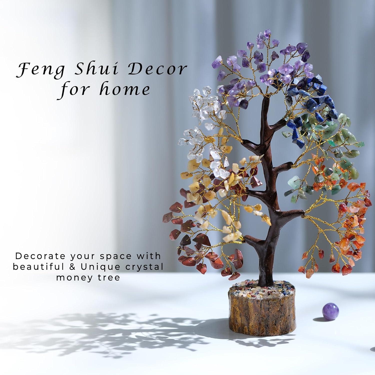 Albero Soldi Feng Shui In Pietra Naturale - Agata Bianca, Decorazione Per Casa E Ufficio, Regalo Spirituale - Foto 5