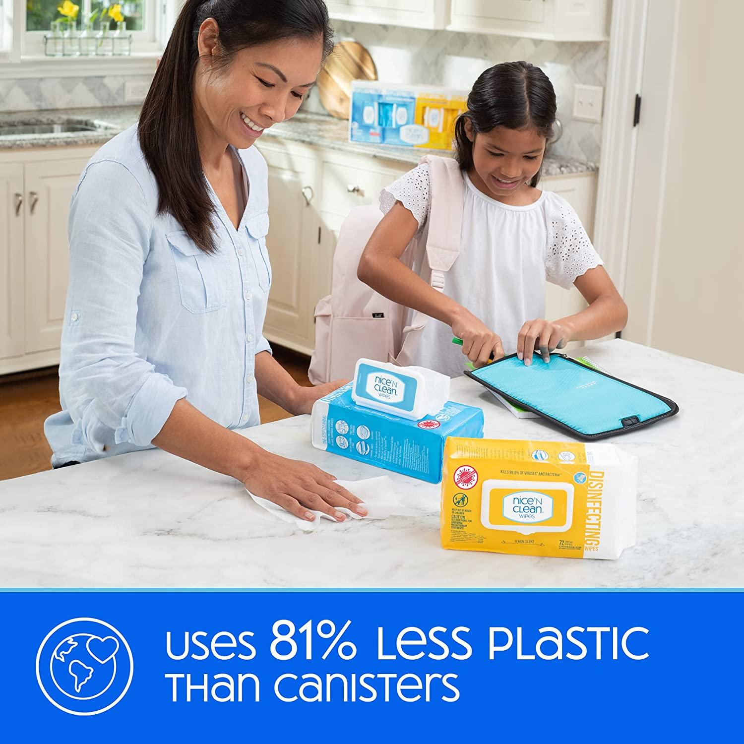 Nice 'N Clean Disinfecting Surface Wipes 72ct Cleans & Disinfects