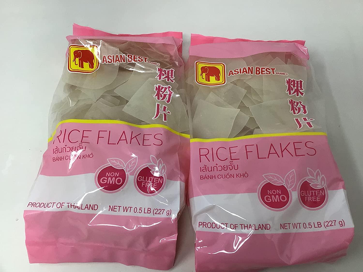 Rice Flake Noodles Asian Best, 8 oz. Packages (Set of 2)