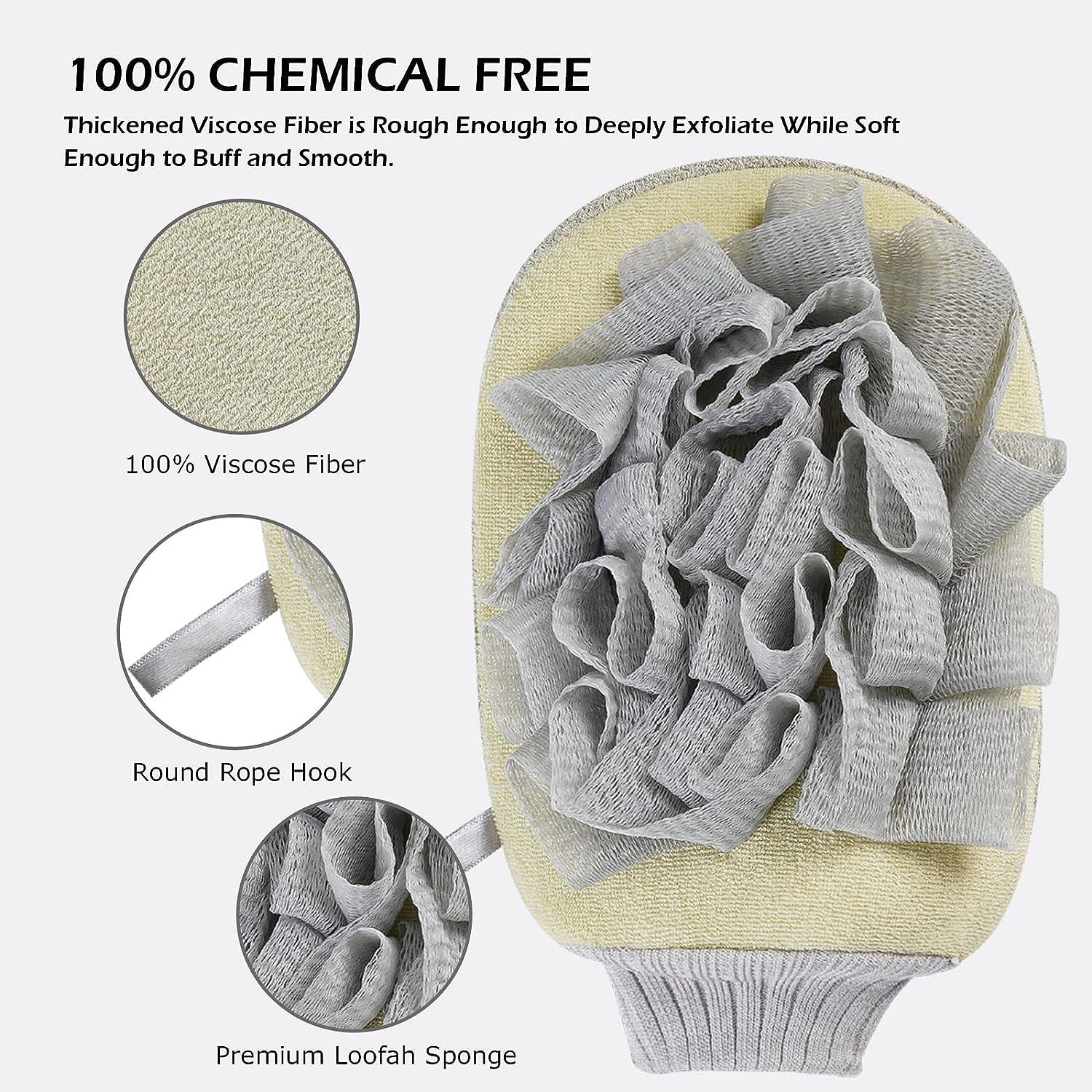 2In1 Exfoliating Glove,ENESNES Exfoliating Body Scrubber for Shower