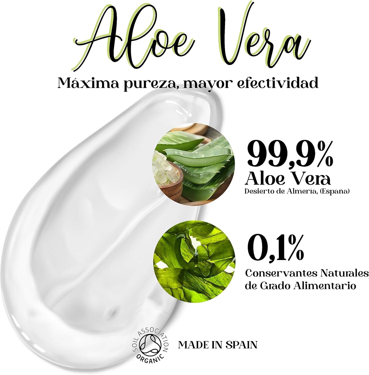100% Natural Aloe Vera Gel 1000ml - Face and Body Moisturizer for Sunburn  Relief, Acne, Wrinkles, Burns, and Hair Repair
