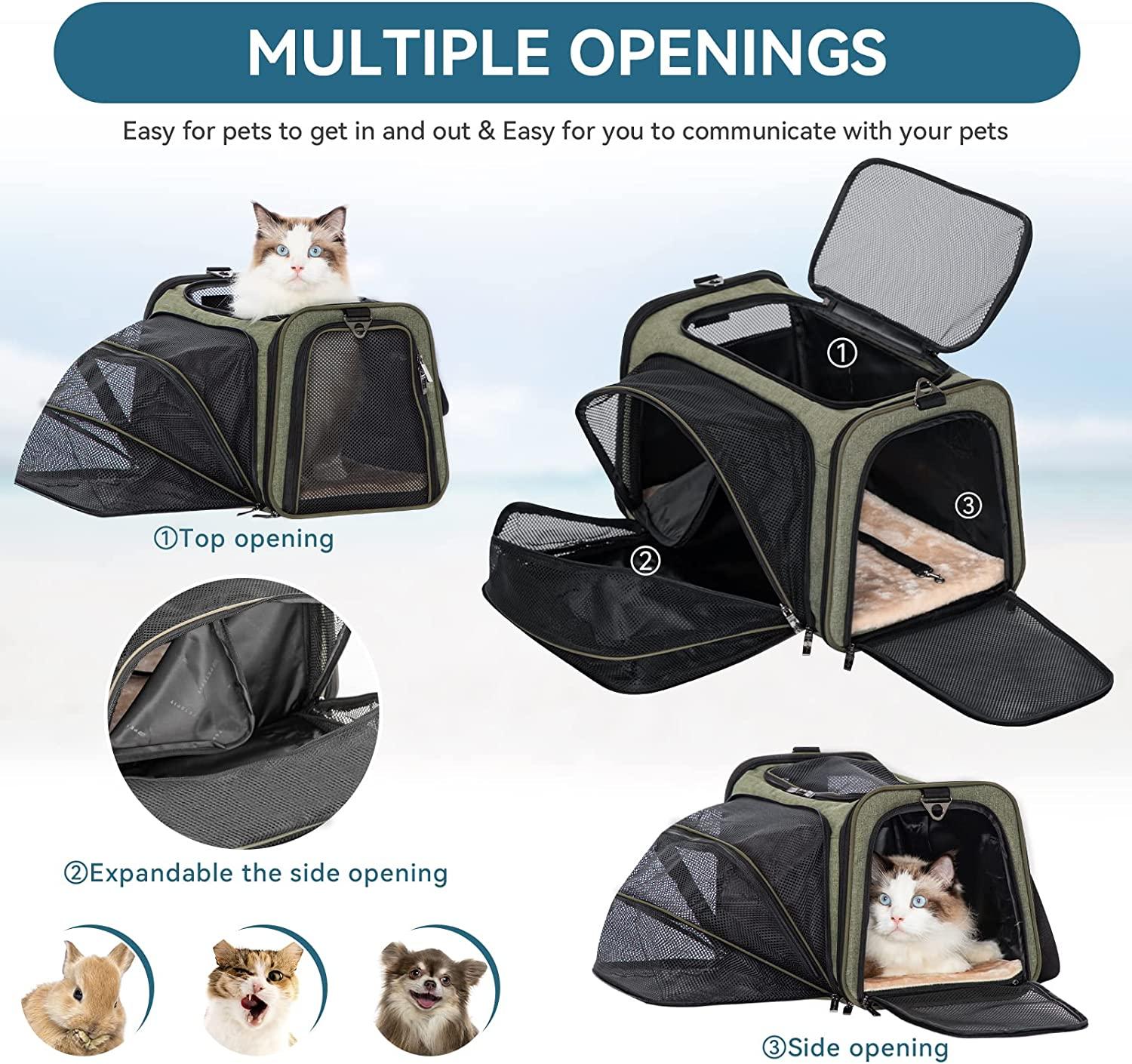 Petsfit Expandable Cat Carrier Bag Dog Carrier for Kittens Puppies –  PETSFIT STORE