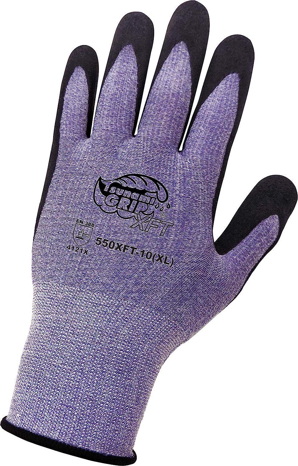 Global Glove 550XFT Tsunami Grip XFT Coated Gloves Large Black