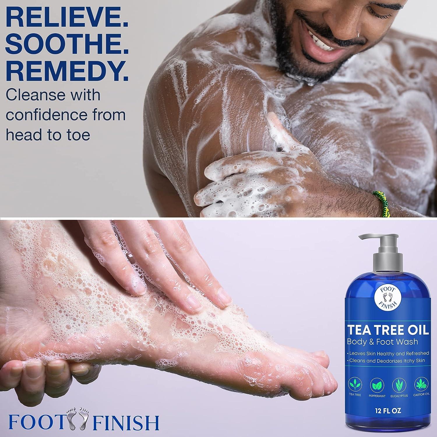 LOVE LORI Tea Tree Body Wash (12oz) Antibacterial Body Wash for Jock