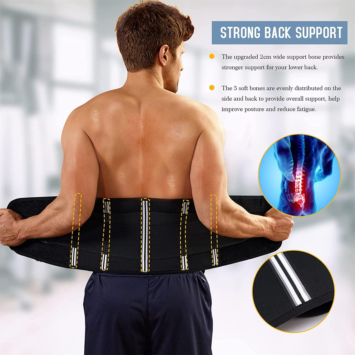 TAILONG Neoprene Waist Trimmer Ab Belt for Men Waist Trainer Corset  Slimming Body Shaper Workout Sauna Hot Sweat Band Black X-Large