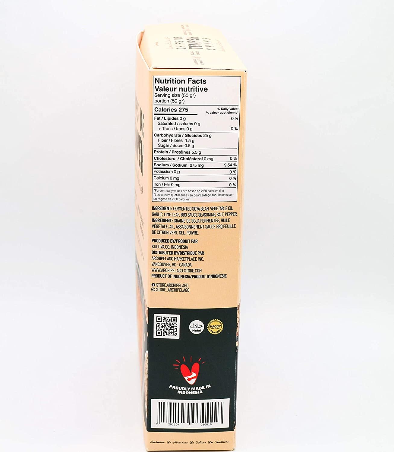 ARCHIPELAGO TEMPEH CHIPS BBQ FLAVOUR 140 GR HEALTHIER CHIPS NOMSG