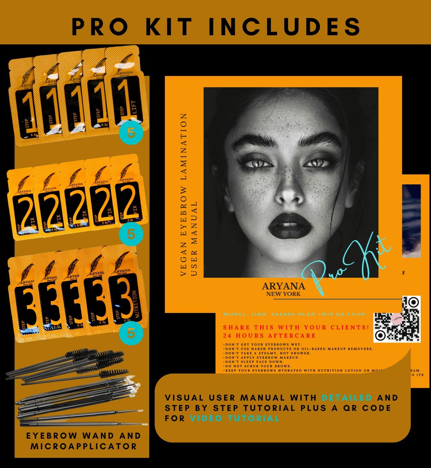 Aryana New York Eyebrow Lamination Kit Professional DIY & Salon Use