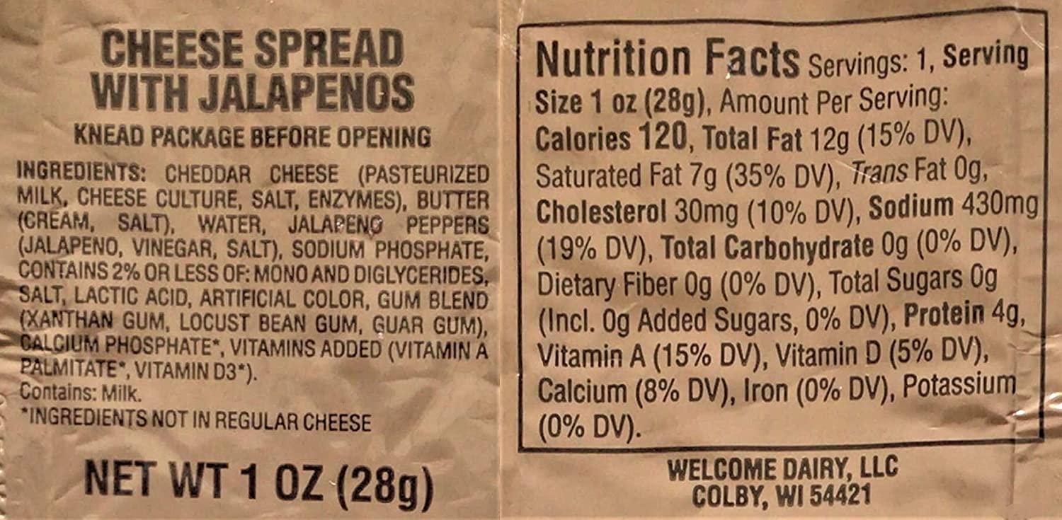 MRE Jalapeno Cheddar Cheese Spread 24 Pack