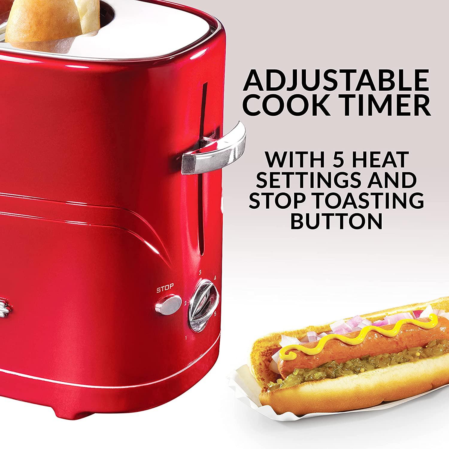 Oscar Mayer 2 Slot Hot Dog and Bun Toaster with Mini Tongs — Nostalgia  Products