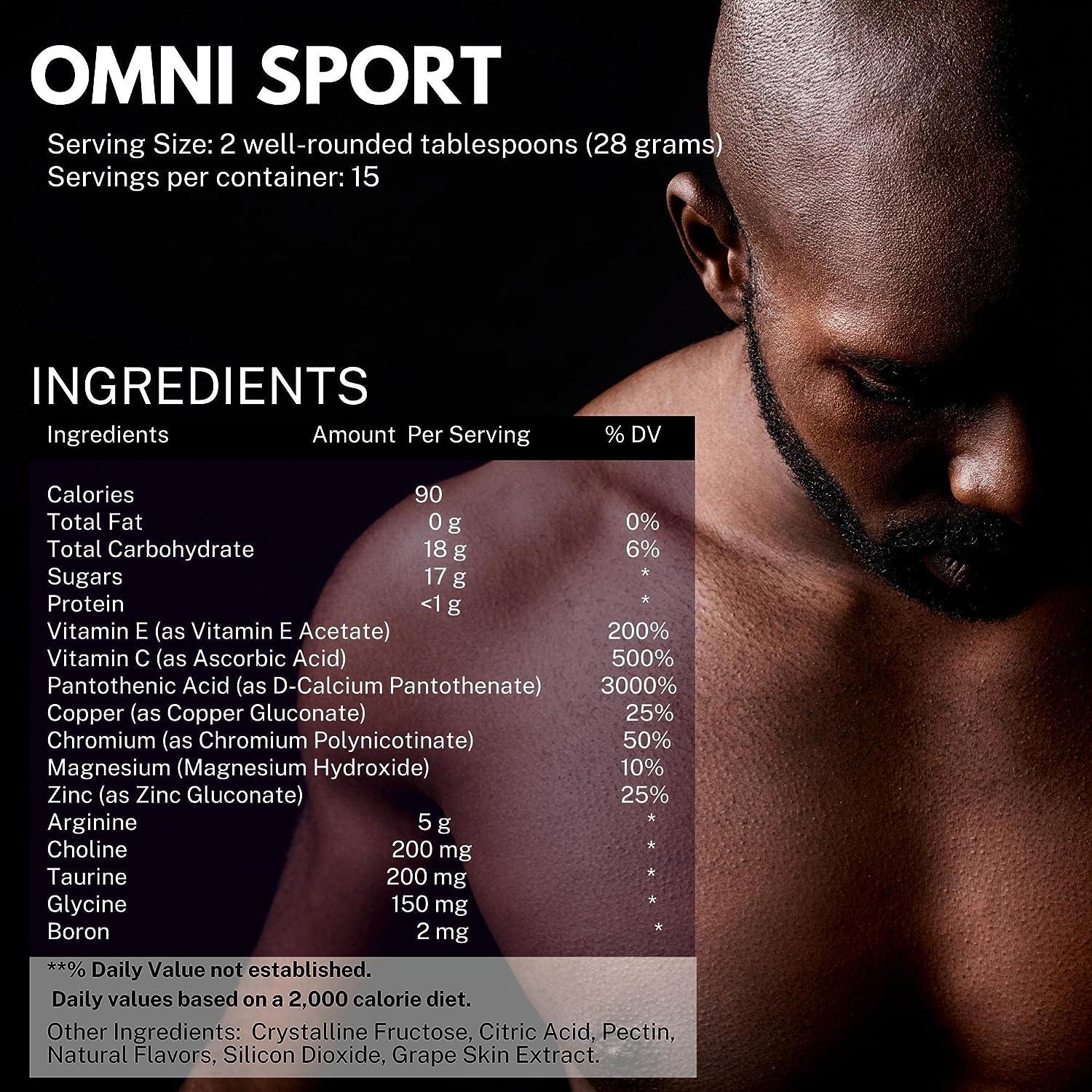 Omnitrition OmniBody Omni Sport Berry Arginine/Choline Drink Mix 14.8