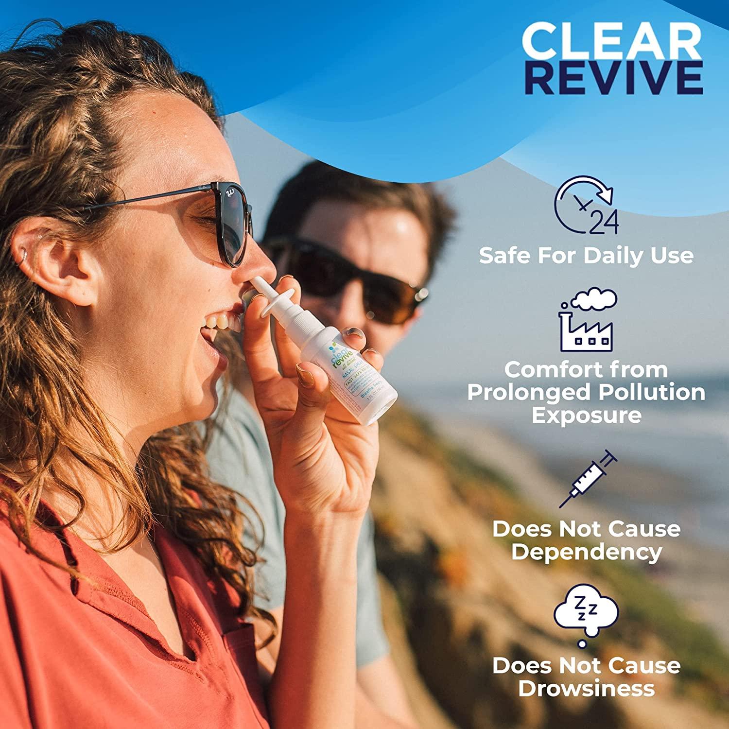 Clear Revive Nasal Spray, Allergy Medication for Fast Relief of Nasal