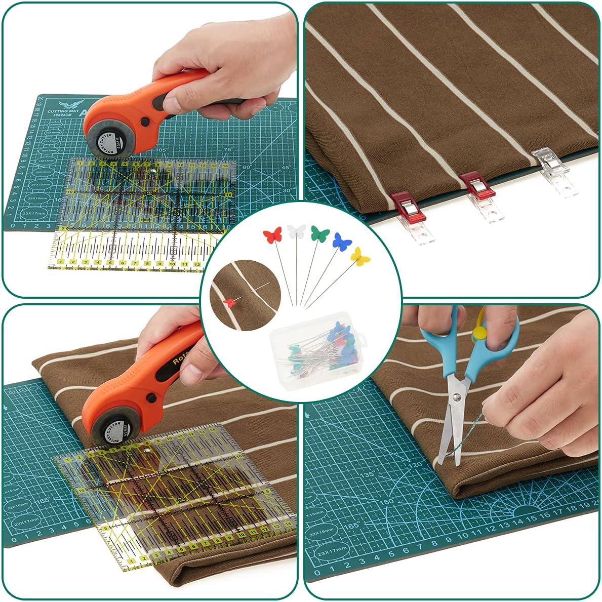96 PCS Rotary Cutter Kit45mm Fabric Cutter Set With 5 