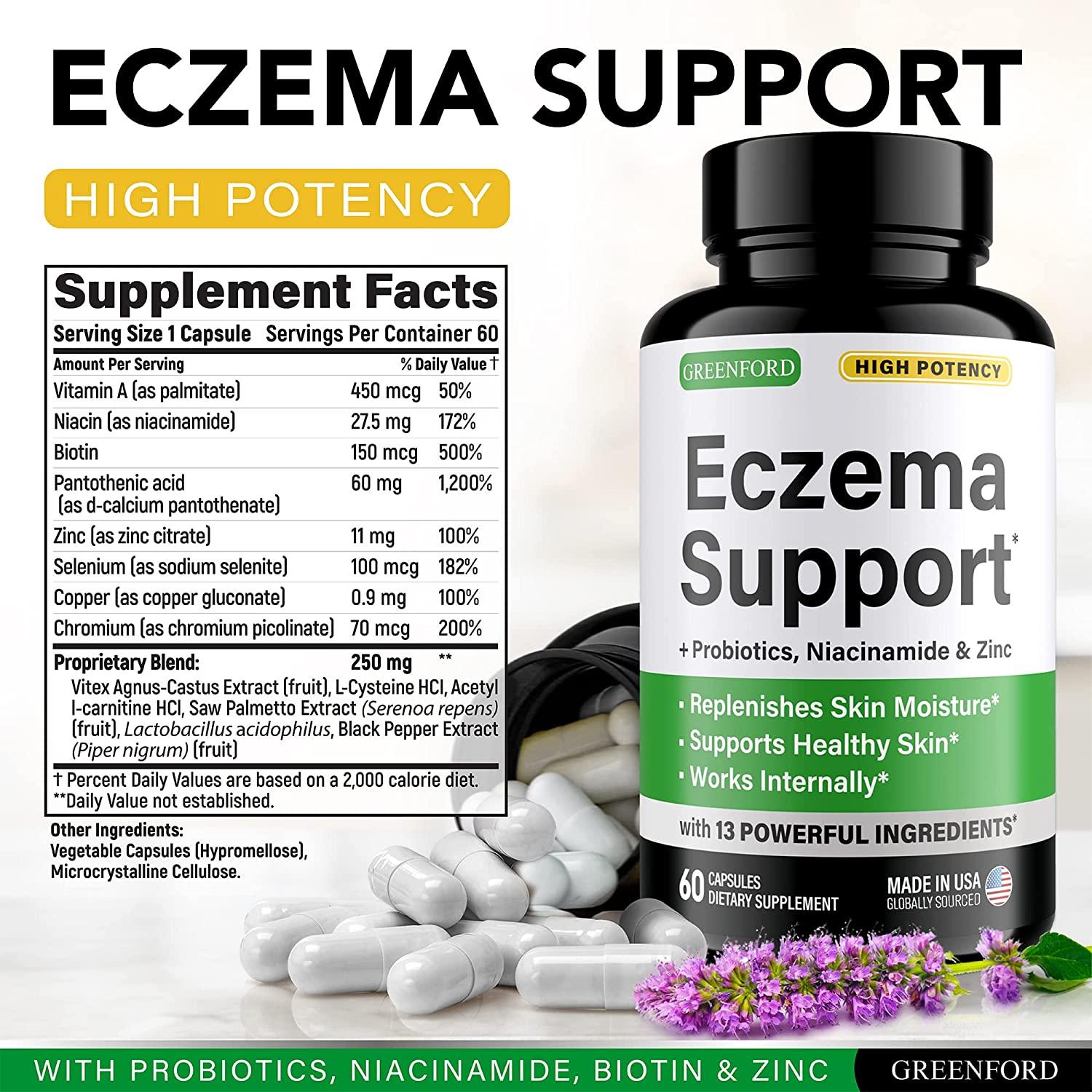 Natural Eczema Relief Supplement USA Made Alternative to Dupixent