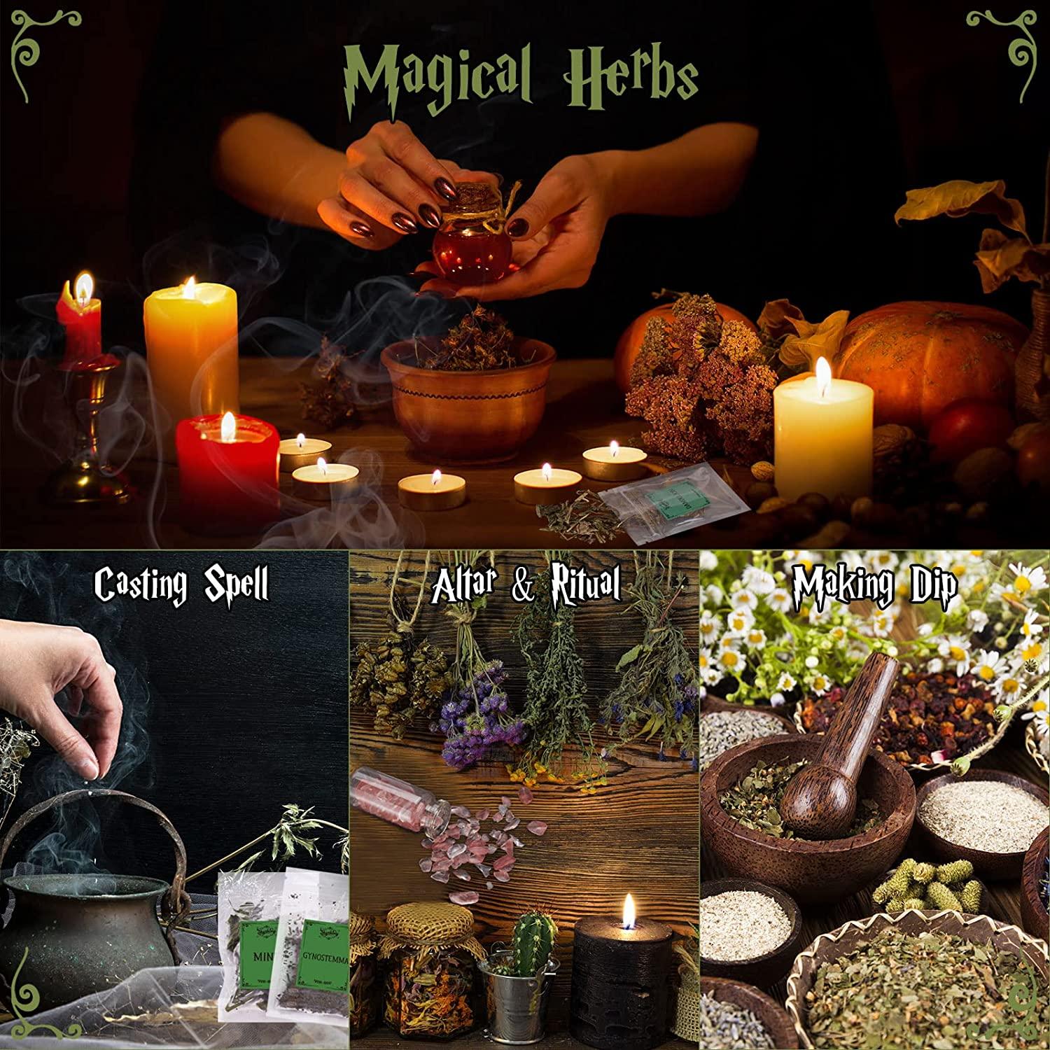 Witchcraft Supplies Kit for Witch Spells, SHYSHINY 101 Pack