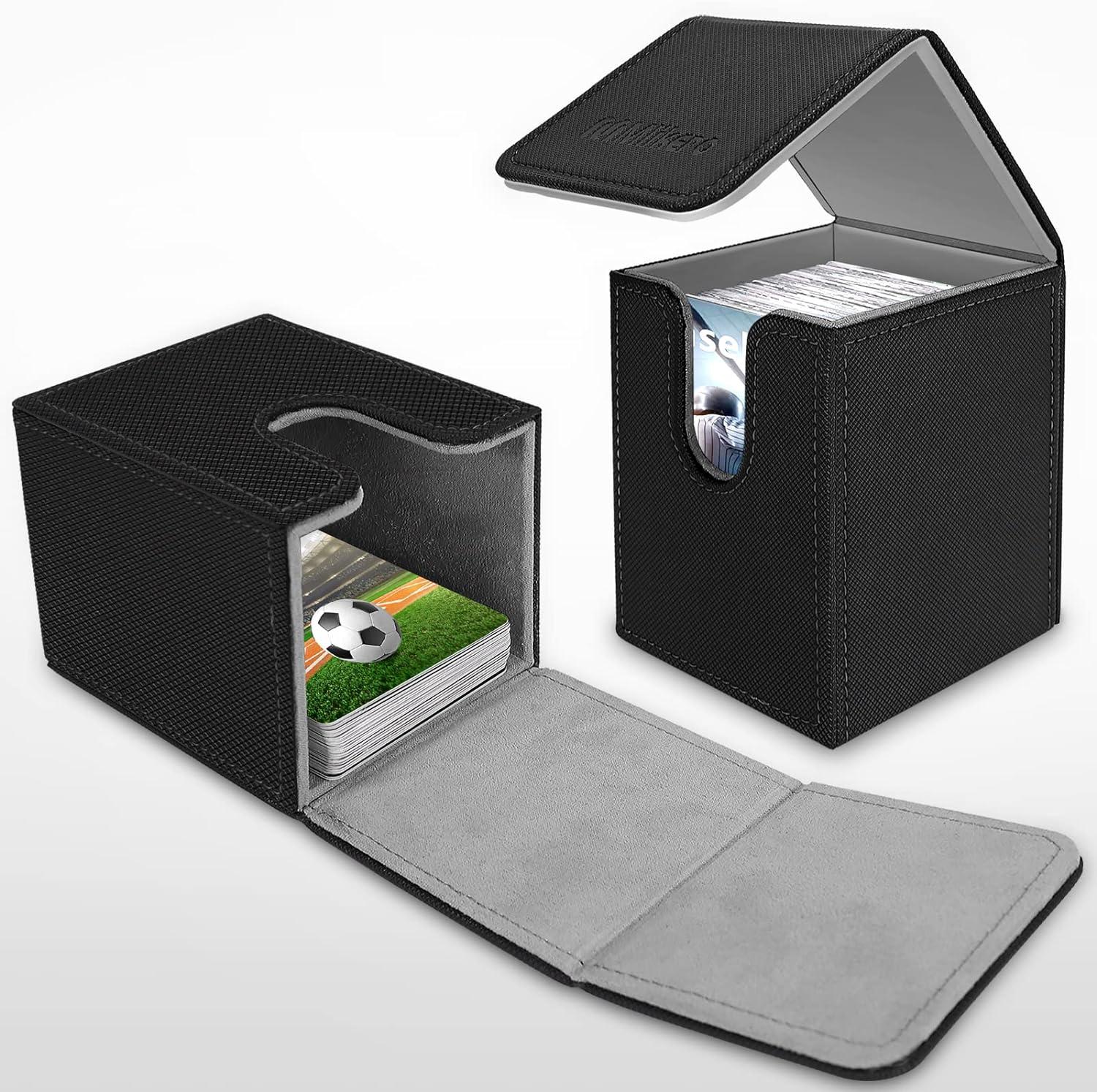mtg commander card holder Amazon.com: Kabinka Card Deck Box for MTG Commander, Holds 400+  Double-Sleeved Cards, 5 IN 1 Detachable Card Case with Dice Tray, Fits  Magic/TCG Cards, 4 Magnetic Card Holders & Dividers (Black Green) :