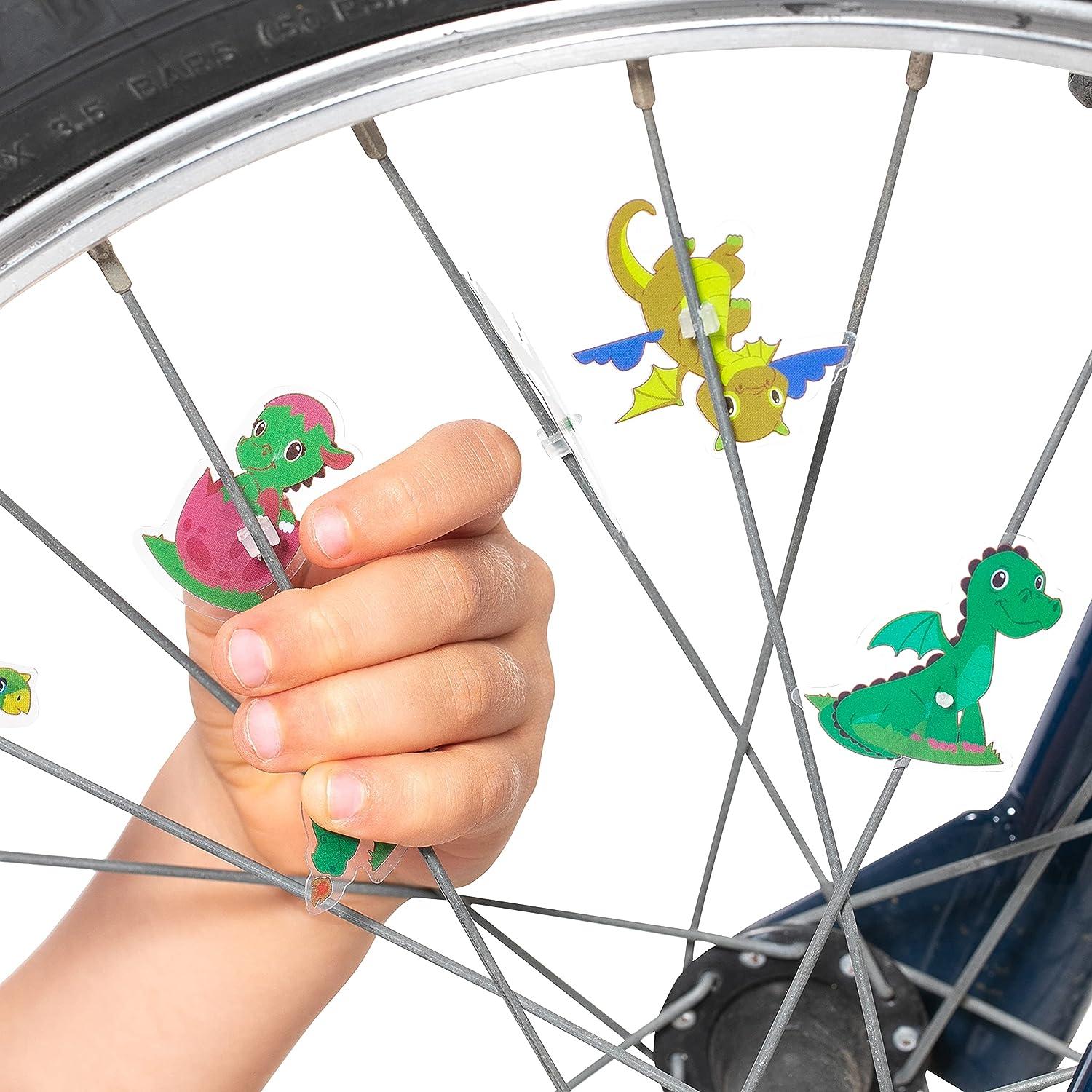 Bike Wheel Dinosaurs Spokes - 36 Kit - Cute Biking Accessories for Kids - Bicycle  Spokes Decorations - Cool Cycling Gear Gift for Boys - Spoke Beads  Attachments - Dinosaurs Easter Egg Stuffers