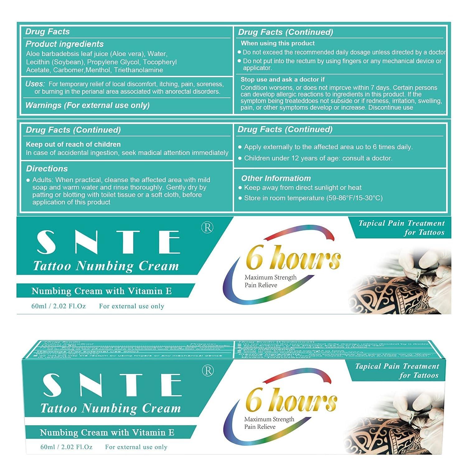 Tattoo Numbing Cream, Maximum Strength Deep Numbing & Upgrade Formula