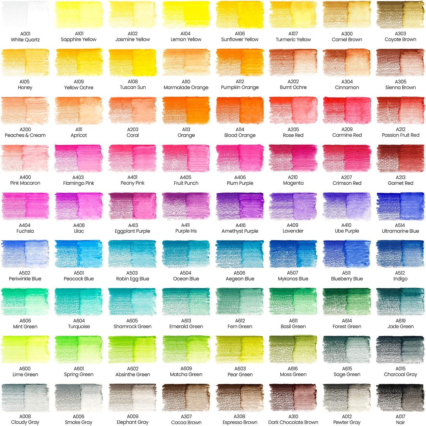 Arteza Watercolor Pencils Assorted, 48 Colours