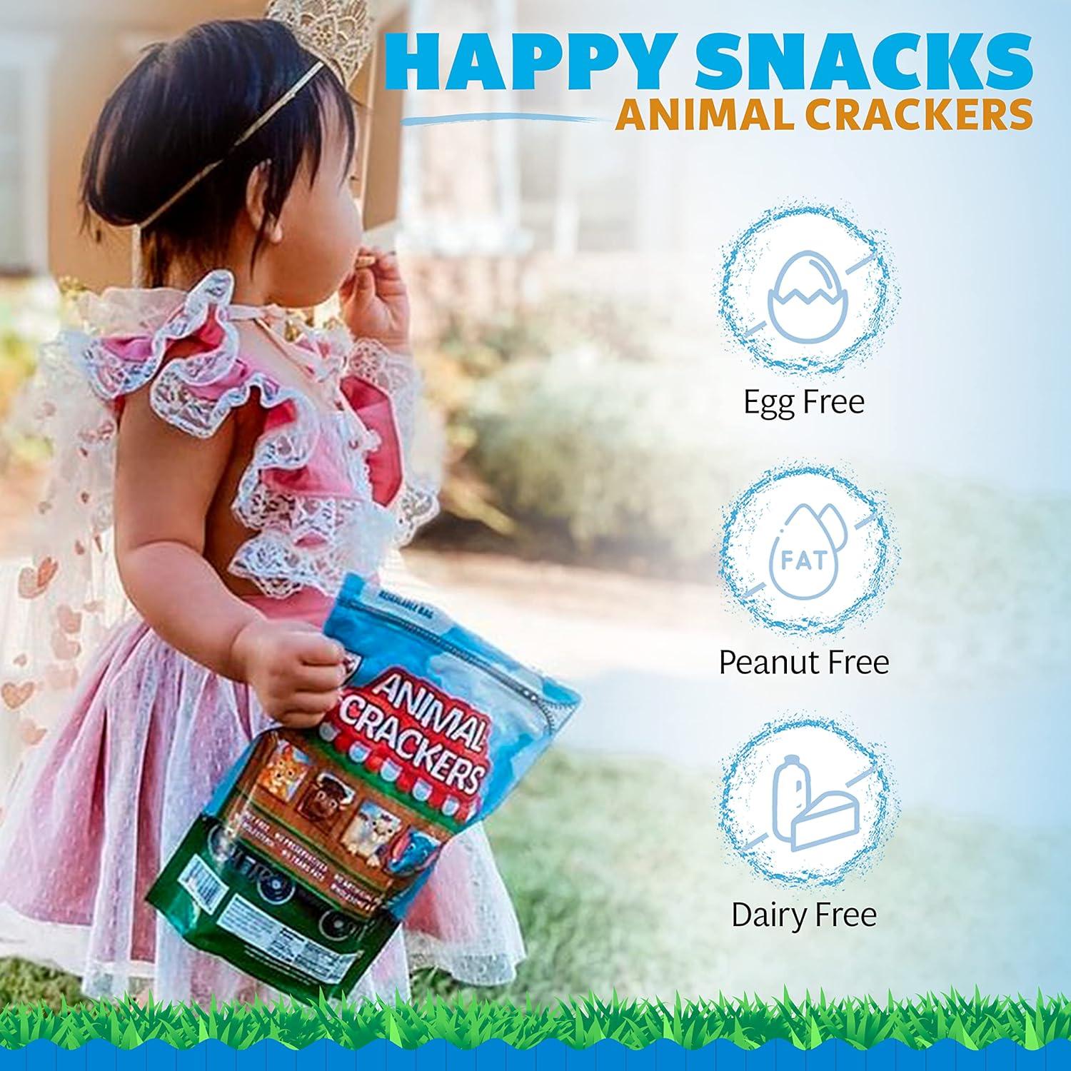 Happy Snacks Animal Crackers PlantBased Ingredients, Nut & Peanut