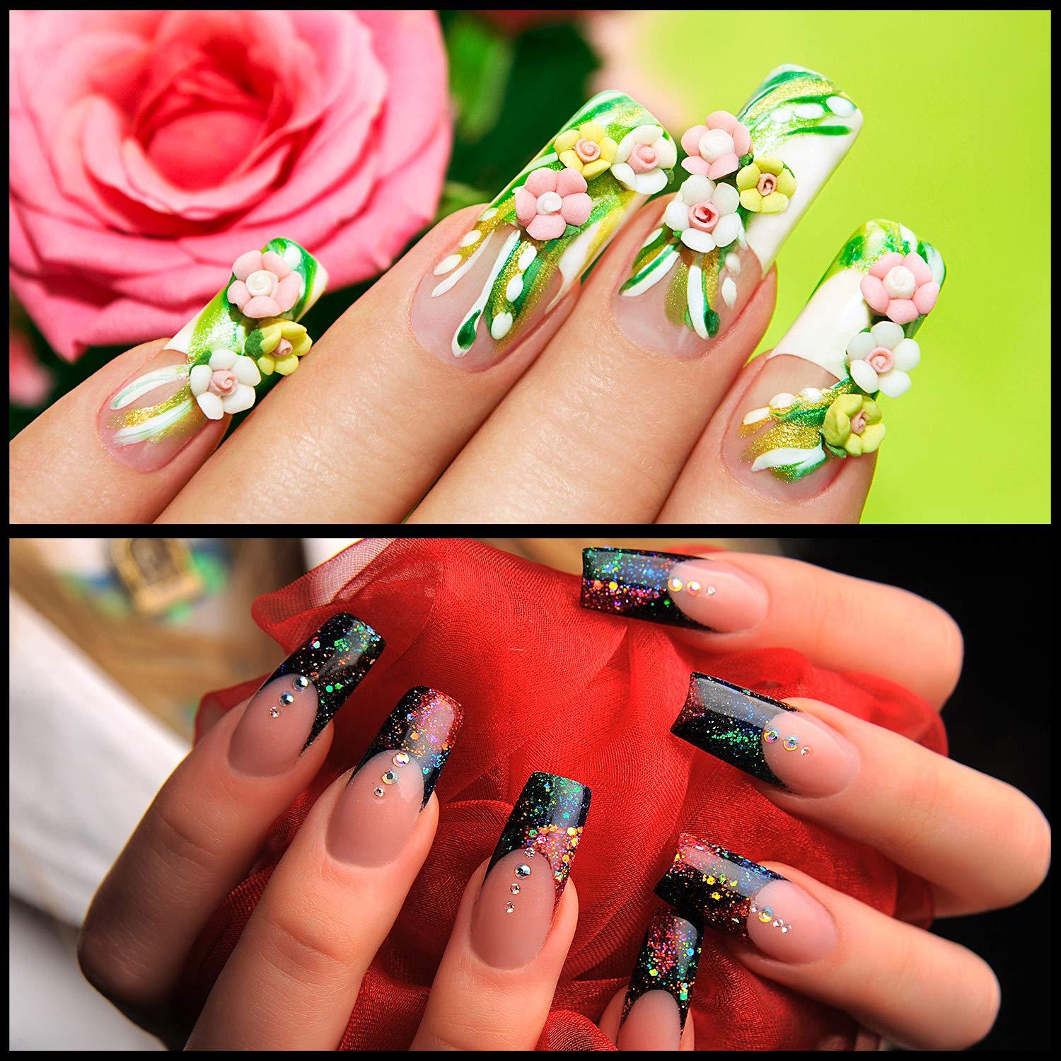 240 Pieces Reusable Nail Forms for Acrylic Nails Clear Dual Fake Nail