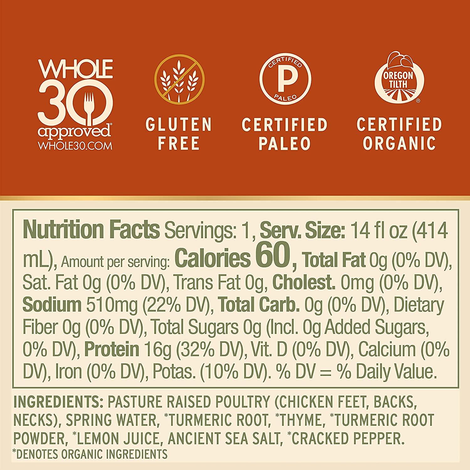 FOND Certified Organic Chicken Bone Broth (Liquid Light Organic Chicken