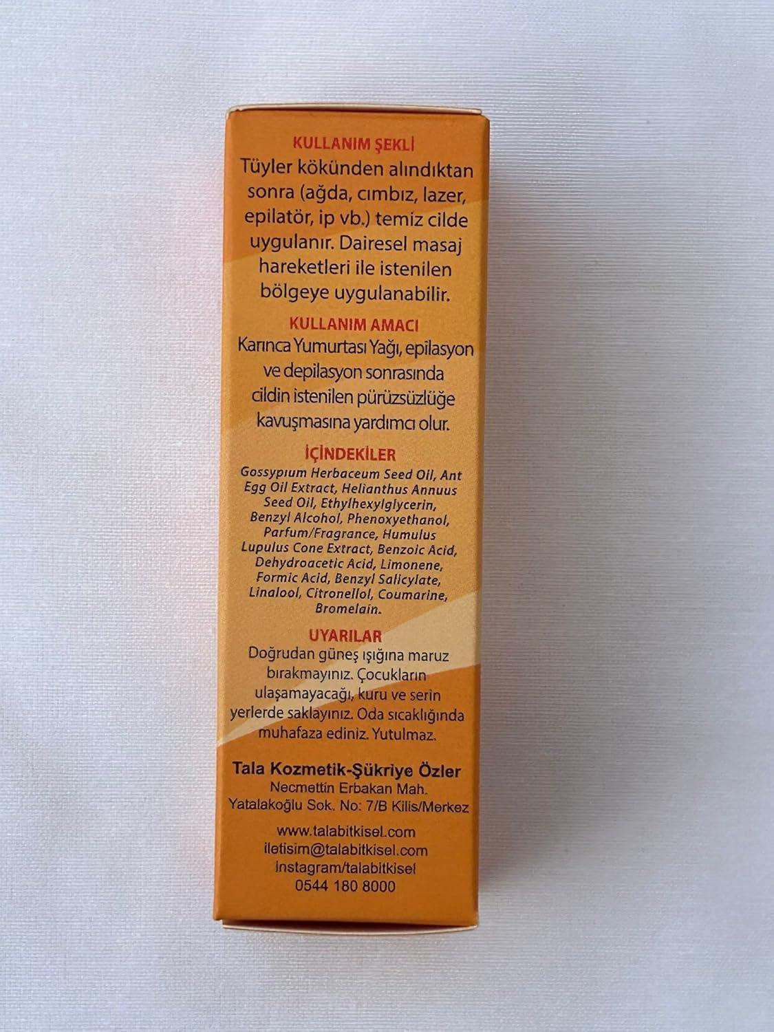 Tala Antel 10 Pack Karnca Yumurtas Ya Egg Oil for Hair Removal