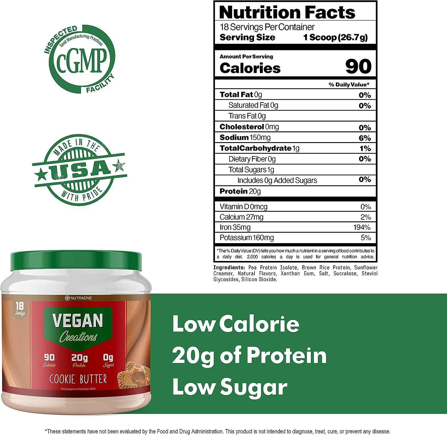 Vegan Creations Plant Based Protein Powder by NutraOne Vegan Protein