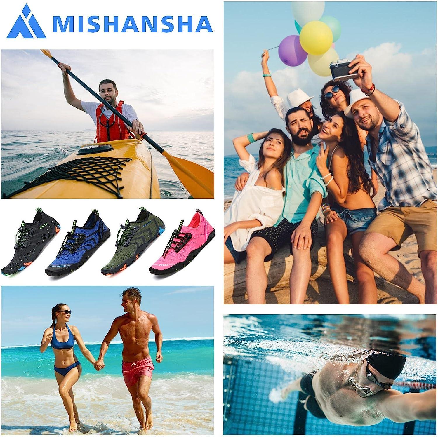 Mishansha Mens Womens Water Shoes Size (37)~ 6Women/5Men Quick Dry Barefoot