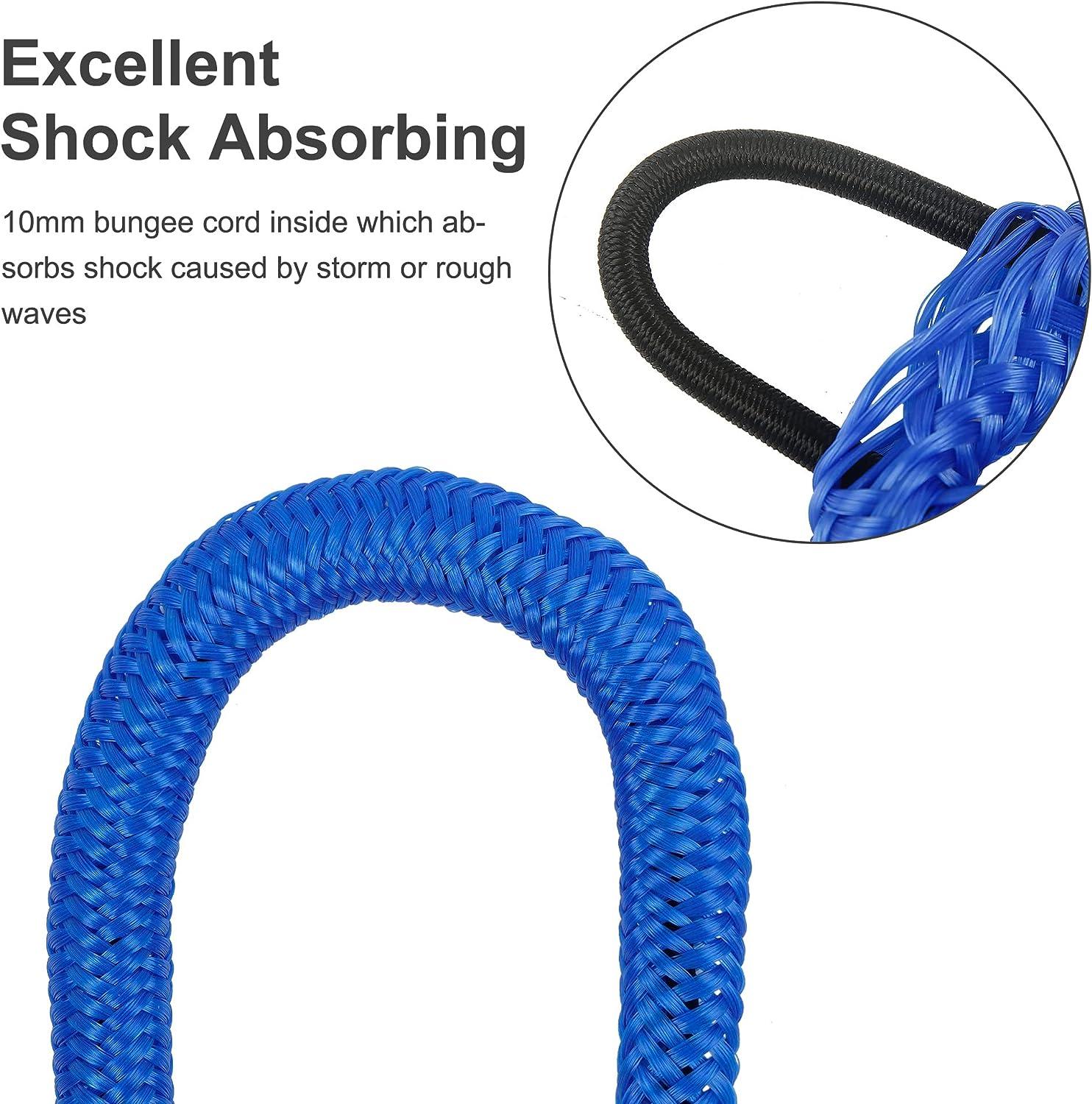 ABeauty Dock Lines Bungee Mooring Rope Bungee Dockline for Boat Jet Ski Kayak Pontoon PWC Boat