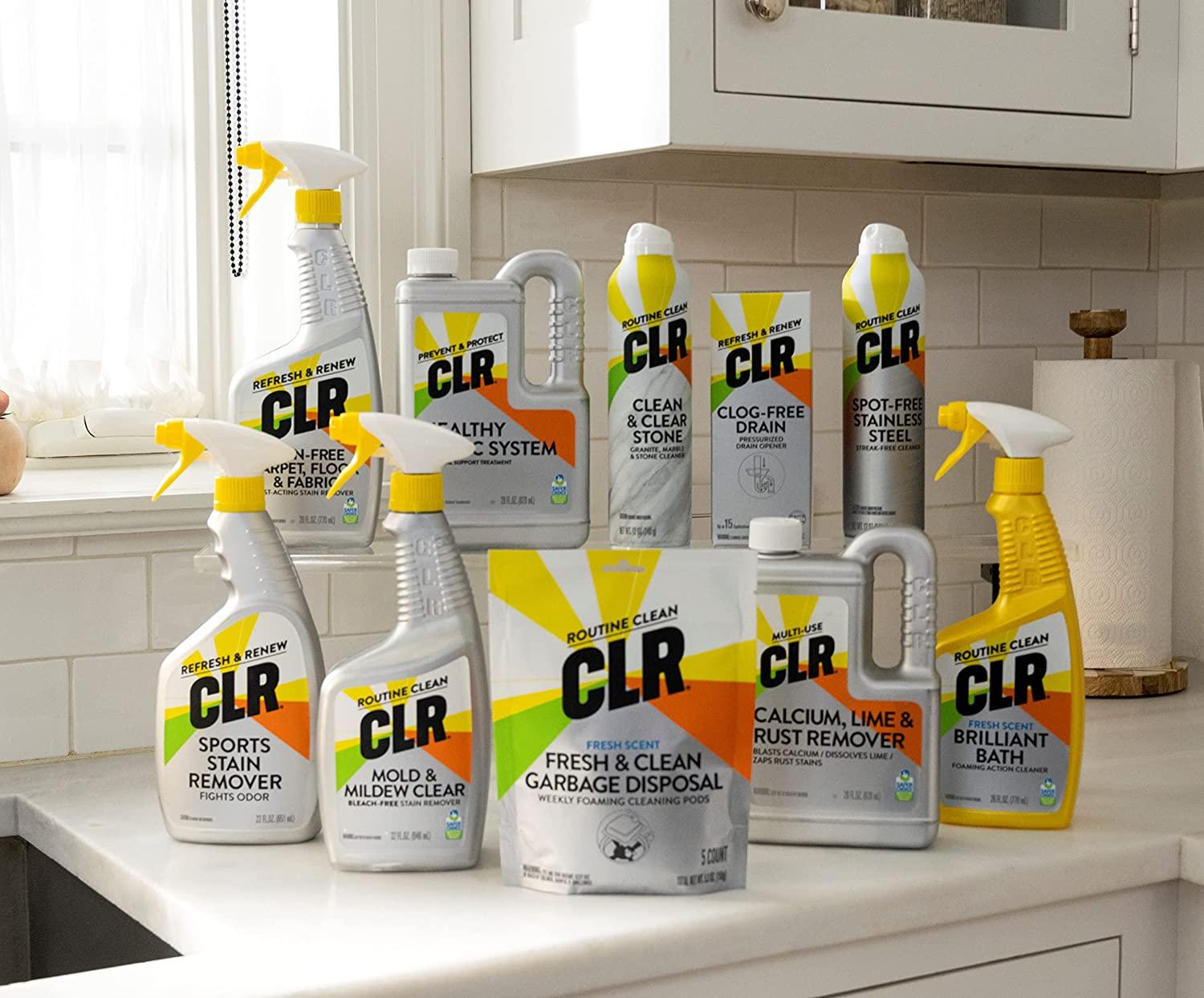 CLR Mold & Mildew Clear, BleachFree Stain Remover Spray Works on