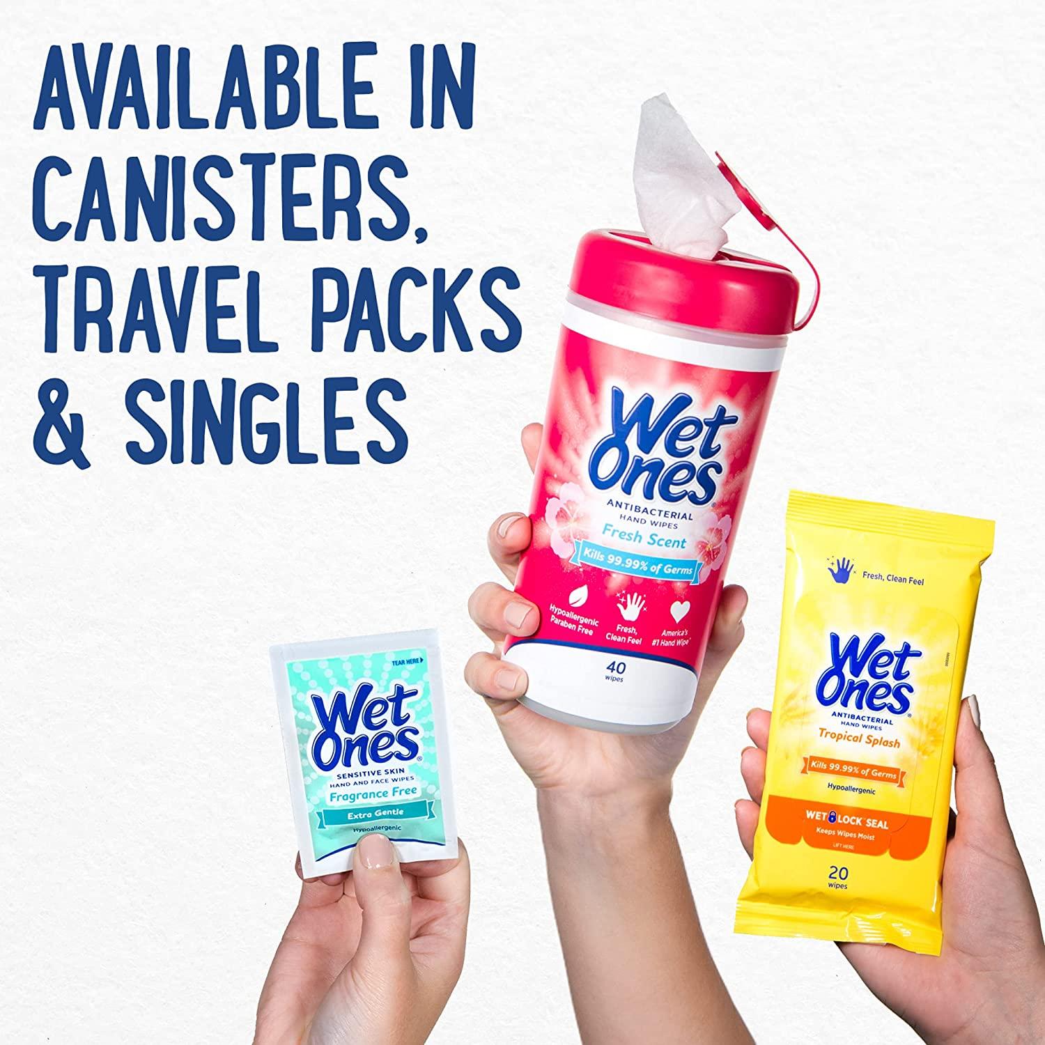 Wet Ones Fresh Scent Antibacterial Hand Wipes Canister - 40 Count -  Albertsons