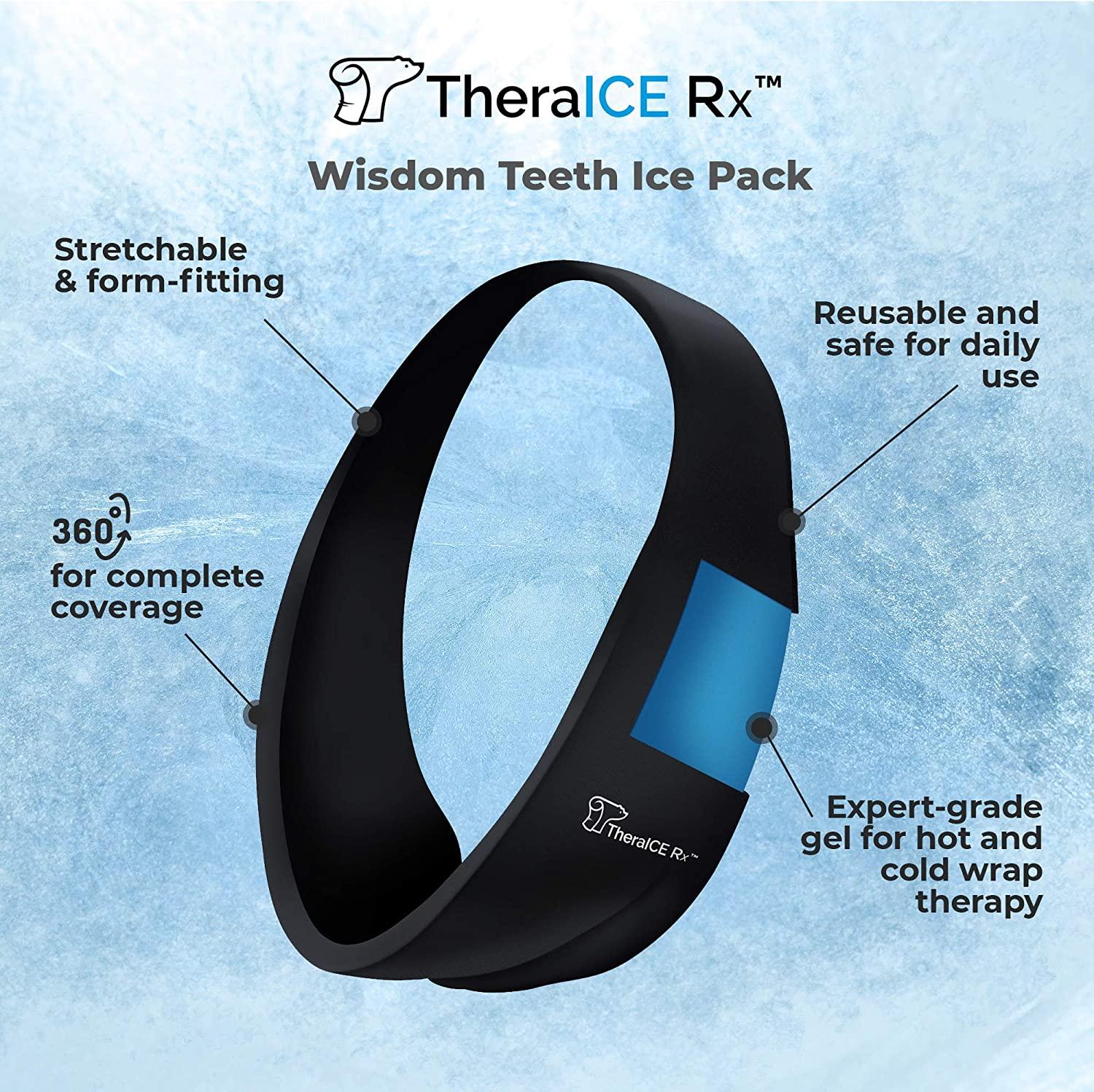TheraICE Rx Soft Wisdom Teeth Ice Pack Head Wrap for TMJ Pain Relief