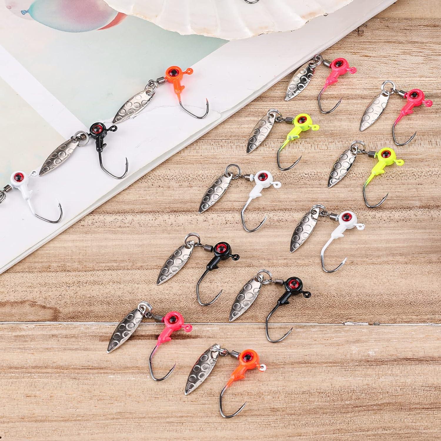Savita 25pcs Fishing Jig Heads with Plastic Case High-Carbon Steel Fishing  Jig Head Hooks Set Fishing Lures Crappie Jigs for Bass Freshwater and  Saltwater Fishing Lovers (5 Colors) 1/32 oz
