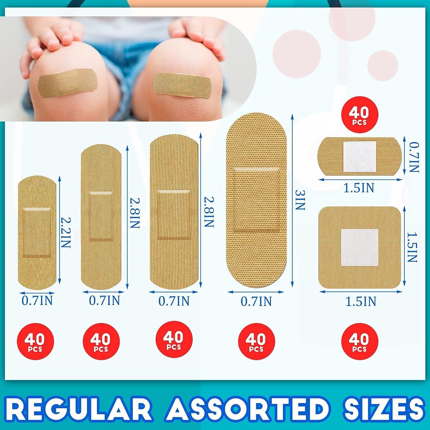 Assorted Styles Flexible Fabric Adhesive Bandages Small Breathable  Fingertip Bandages Cloth Elastic Knuckle Bandages Various Sizes Spot Bandage  for First Aid and Wound Care (360)