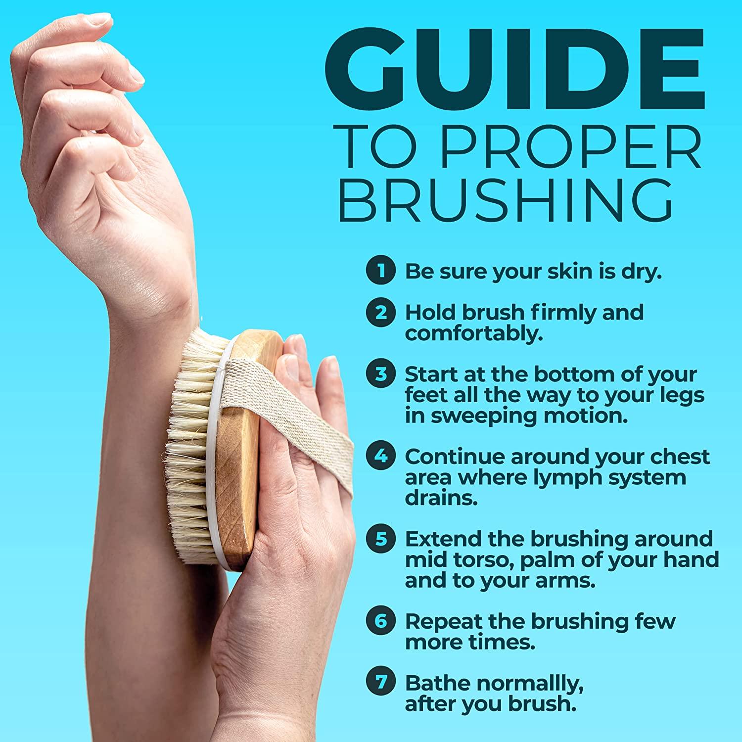 Dry Body Brush (1 Pack) Reduce Cellulite, Dry Brush for Cellulite and