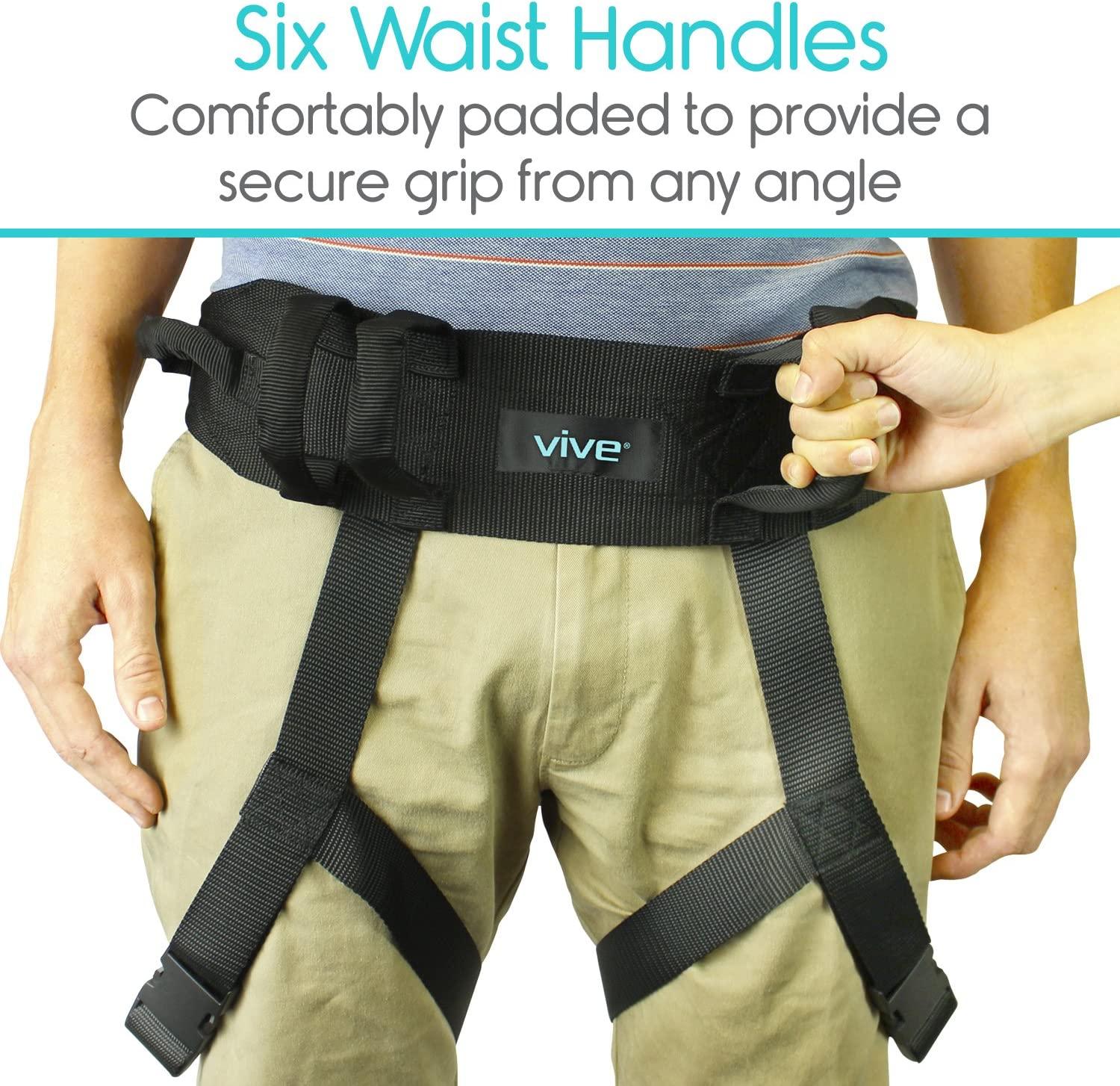 Vive Transfer Belt with Leg Loops Medical Nursing Safety Gait Assist