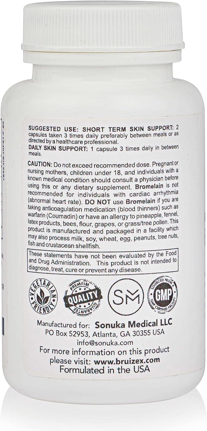 Bromelain & Quercetin Recovery Complex Post Surgery Relief for Bruising, Swelling & Lymphatic