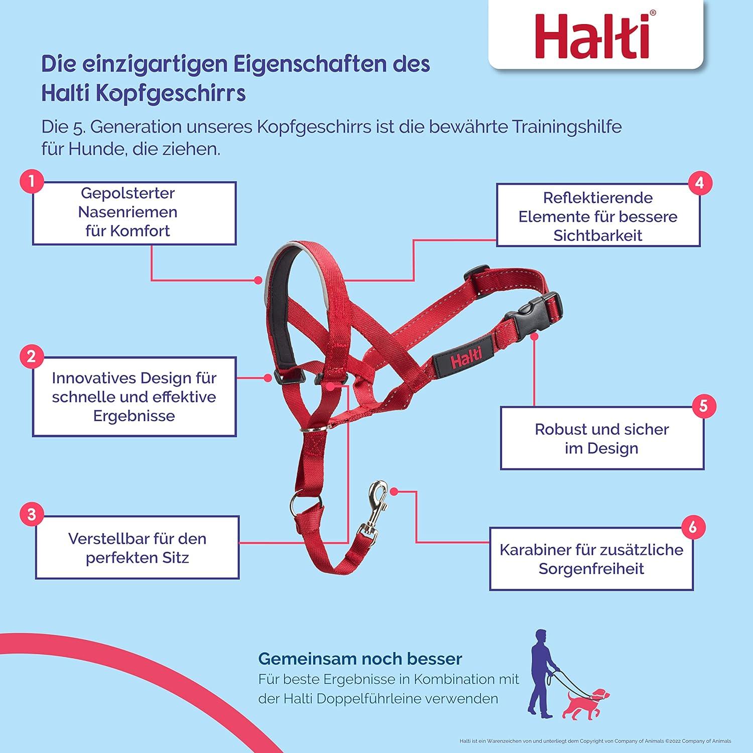 Halti Head Harness for Medium Dogs Anti-Pull Leash Control