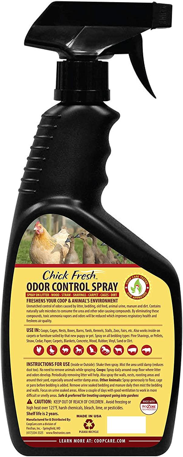 Chick Fresh Odor Control Spray for Backyard Chickens Eliminates Coop