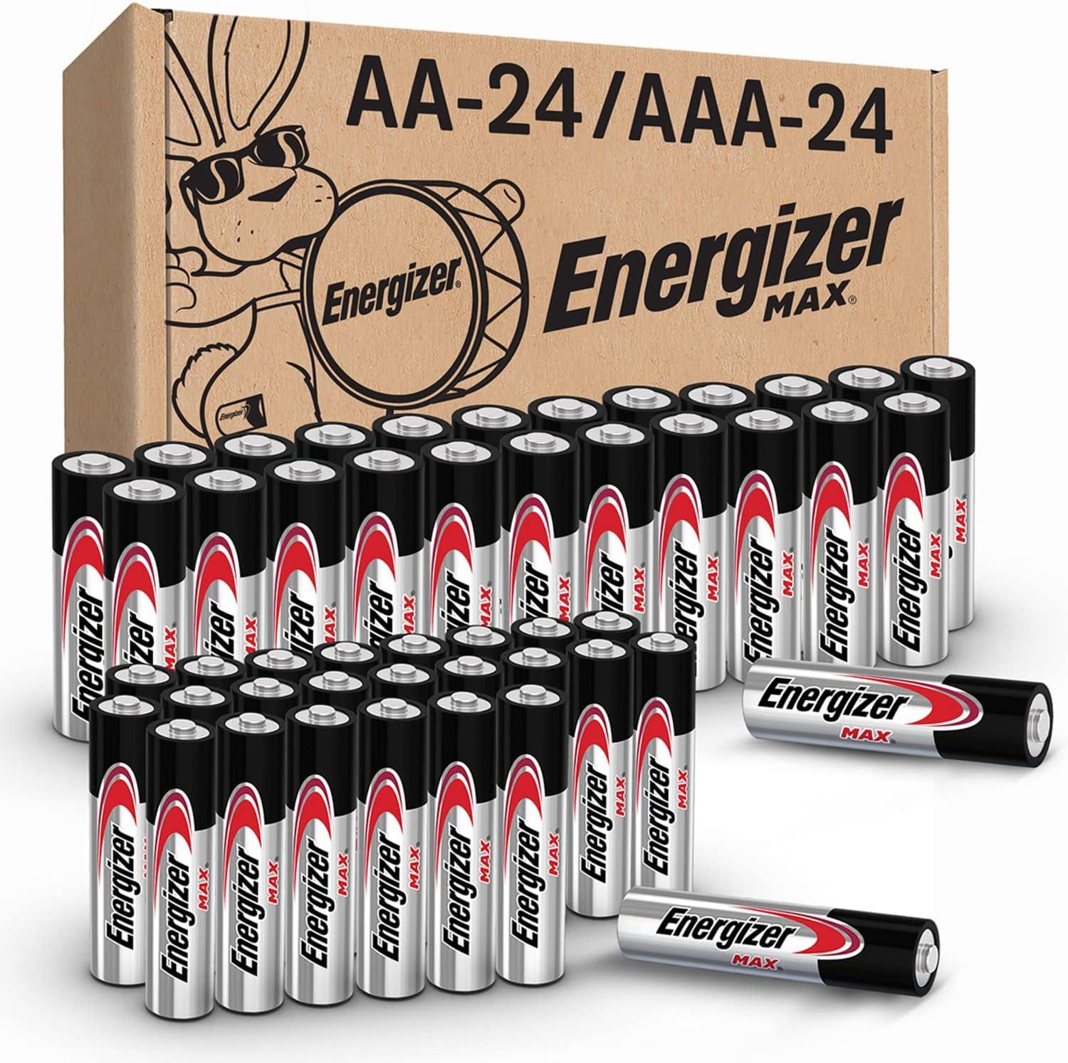 Energizer AA Batteries, Alkaline Power, 24 Pack, Double A Battery