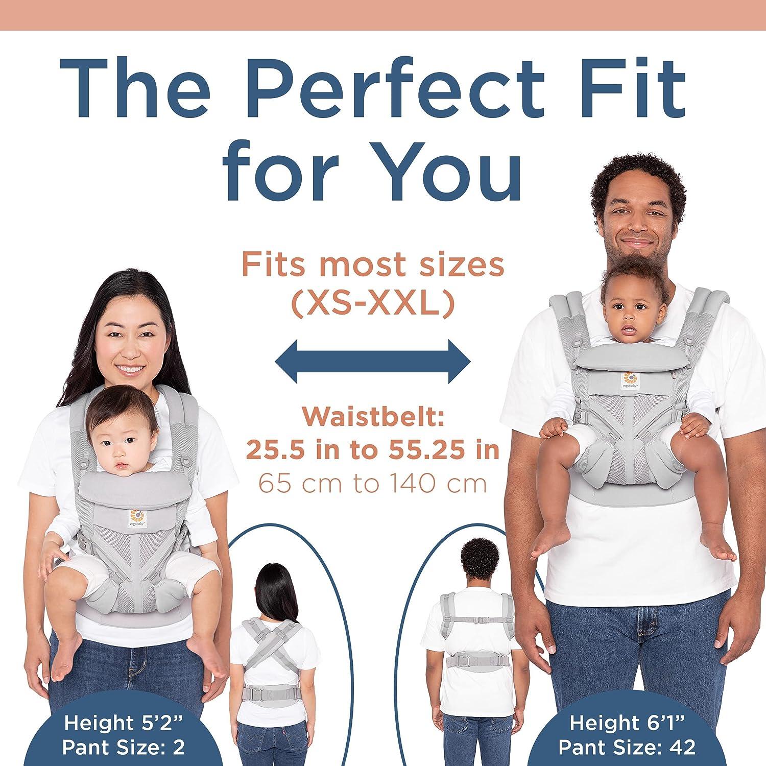  Ergobaby Omni 360 All-Position Baby Carrier for Newborn to  Toddler with Lumbar Support (7-45 Pounds), Pearl Grey, One Size (Pack of 1)  : Baby