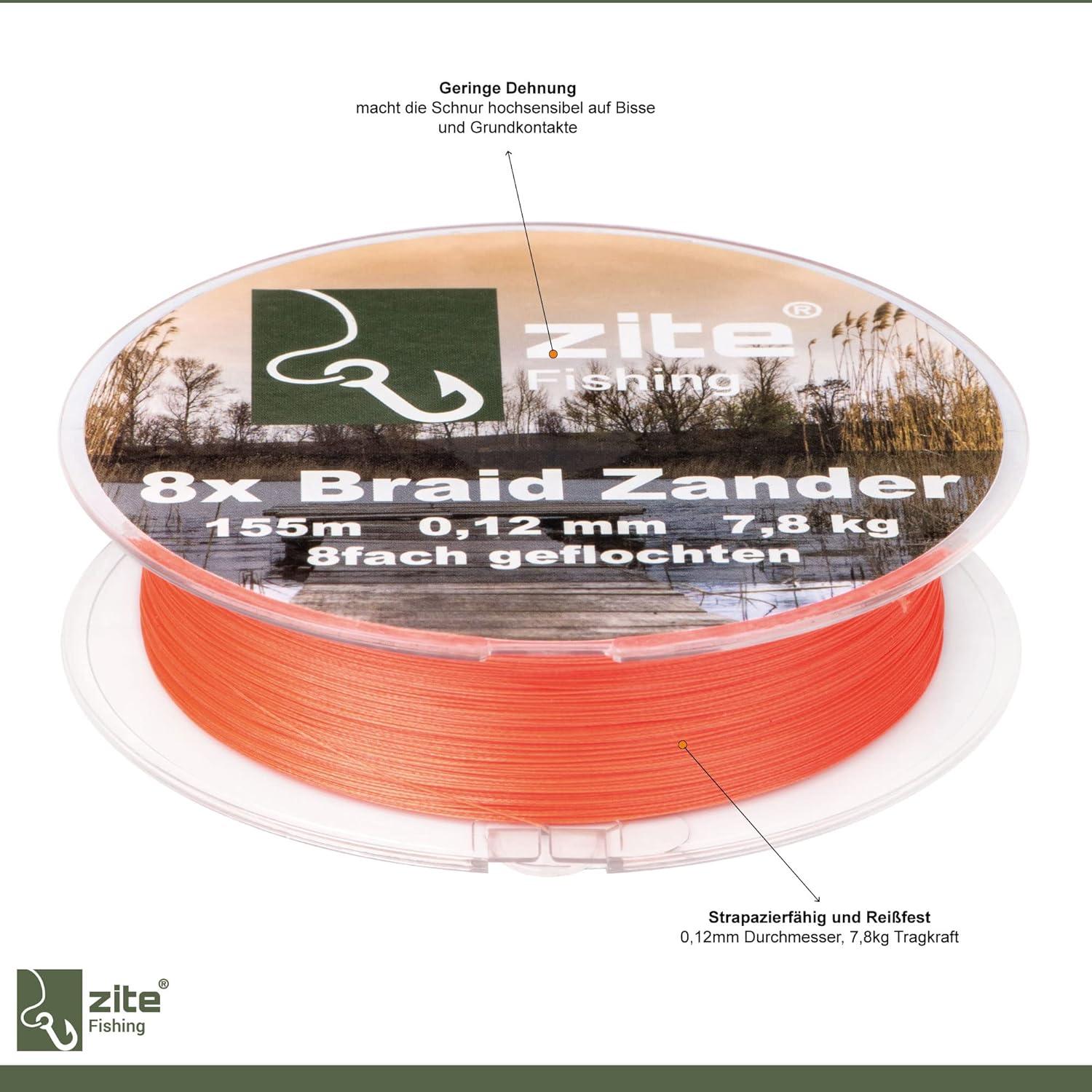 Zite Fishing 8X Braided Fishing Line 155m Orange 8-Braid for Perch Zander &  Pike Fishing Durable & High Performance | Buy Now with Express  International Delivery | GoSupps.com
