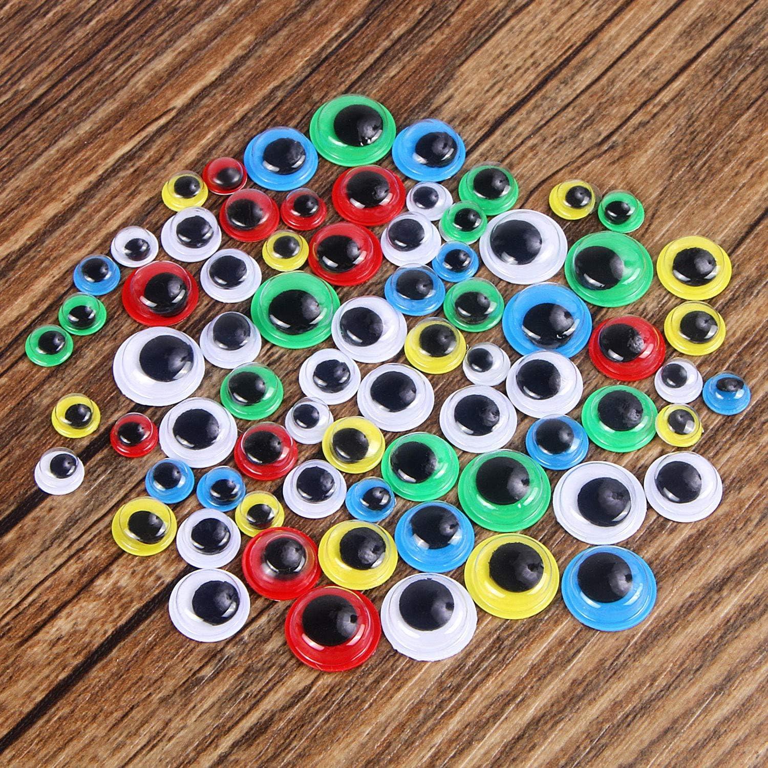  1000 Pcs Craft Eyes Self Adhesive Craft Stickers Wiggle Googly  Eyes Comes in Black and White and VariousSizes Google Eyes for Crafts DIY  Crafts Decoration (6/8/10/12mm) : 藝術、手工藝與縫紉