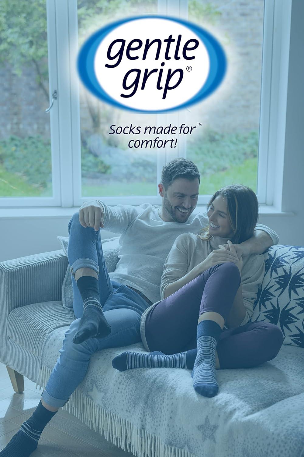 12 Pairs Mens Non-Elastic Cotton Diabetic Socks SIZE 6-11 Loose Top Gentle  Grip