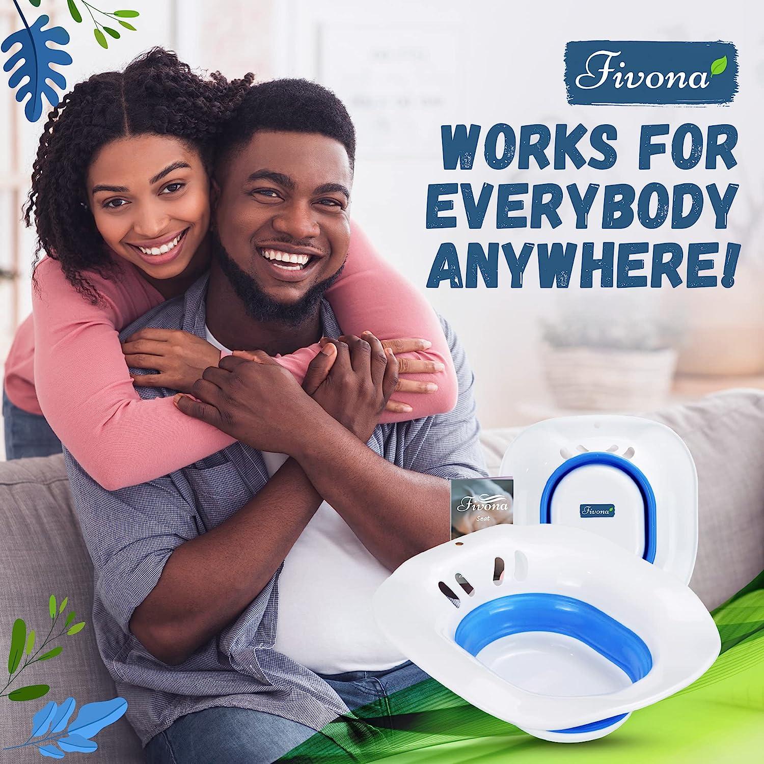 Fivona Unisex Sitz Bath Seat for Soak and V Steam Hemorrhoid, Fissure