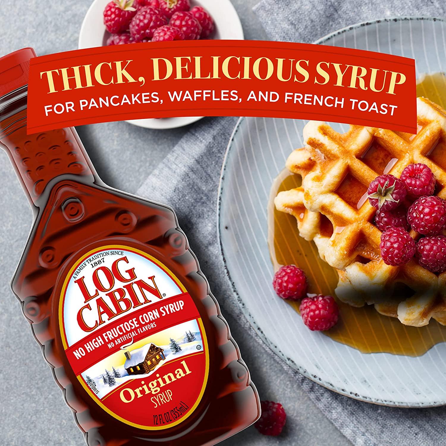 Log Cabin Original Pancake Syrup 12 Fl oz Delicious Breakfast Topping