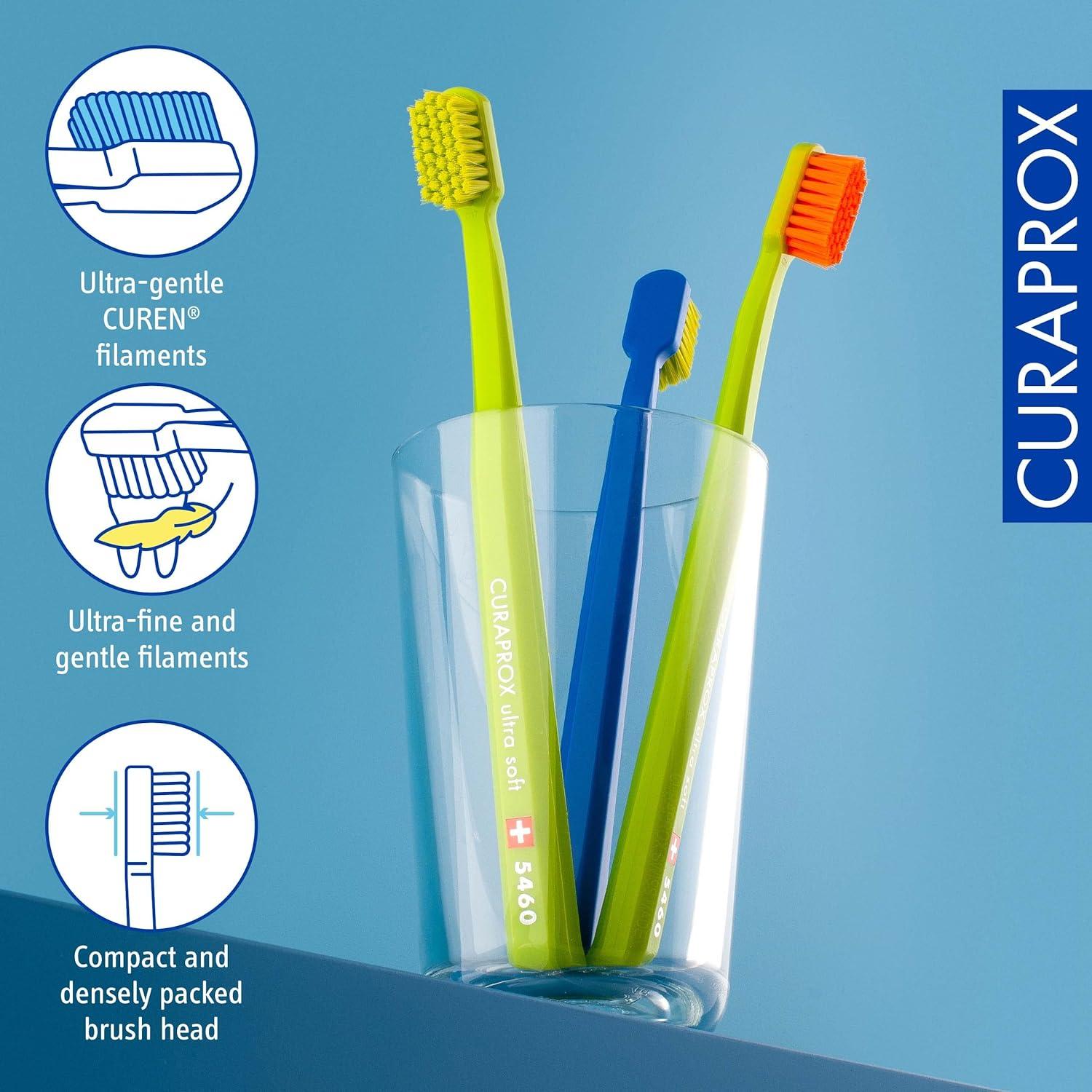 Curaprox CS 5460 Ultra Soft Toothbrush Set - 3-Pack for Adults