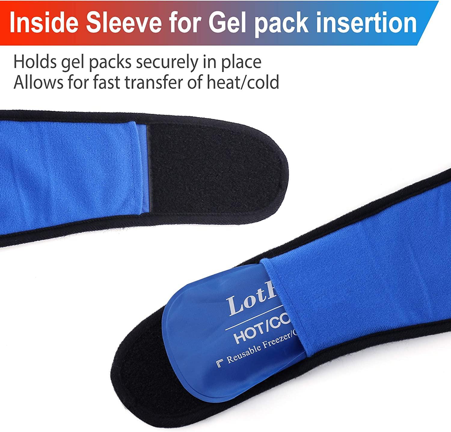 LotFancy Face Ice Pack Wrap for TMJ and Wisdom Teeth 4 Reusable Hot